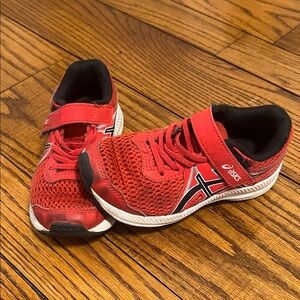 ASICS Kids Red and Black Sneakers